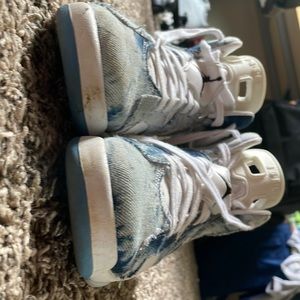 Jordan 6 Retro "White/Dutch Blue/Citron Tint" Grade School Kids' Shoe